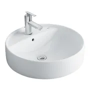 Chậu rửa mặt dương bàn đá tròn 3 lỗ Inax L-294VEC/BW1