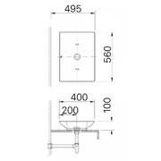 Chậu rửa mặt đặt bàn đá vuông Inax AL-S610V (S600)