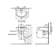 Chậu rửa mặt treo tường 1 lỗ Inax L-284VFC