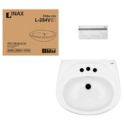 Chậu rửa mặt treo tường 3 lỗ Inax L-284VEC