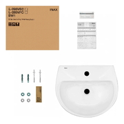 Chậu rửa mặt treo tường Chân dài Inax L-285V+L-288VD