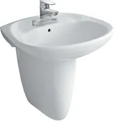 Chậu rửa mặt treo tường chân lửng Inax L-284V/BW1+L-284VC/BW1