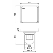 Ga thoát sàn 10*10cm phi 60 INAX FDV-10F