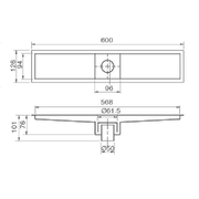 Thoát sàn dài Inax PBFV-600