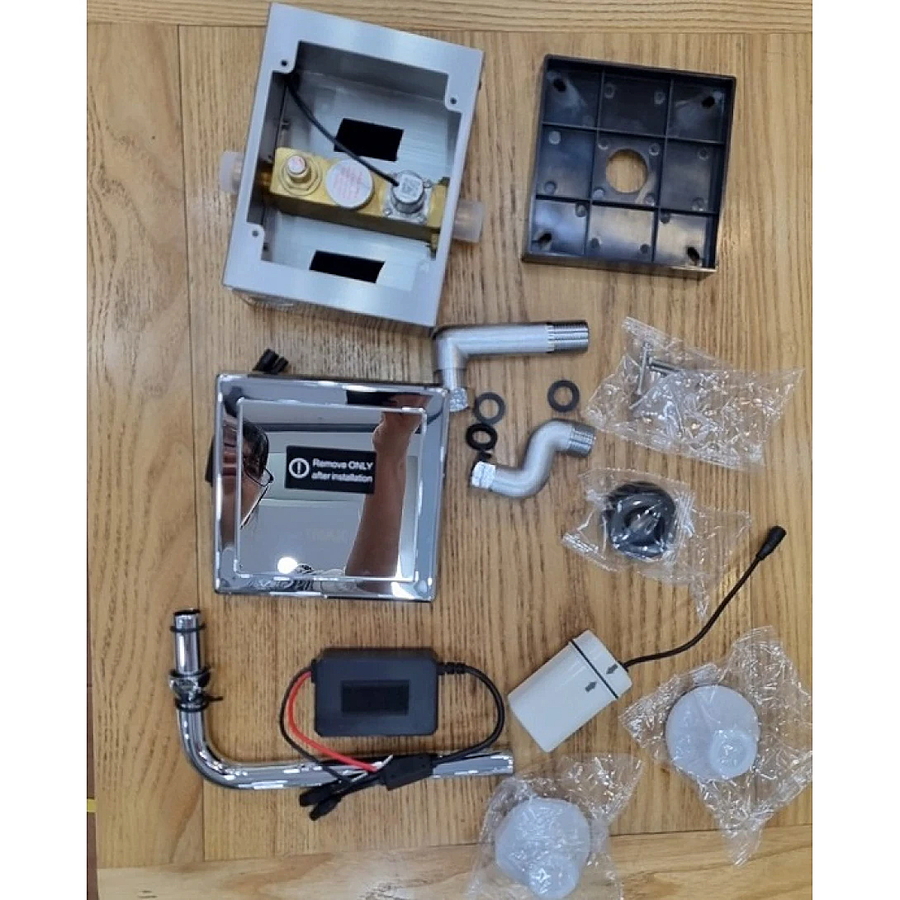 Van Tiểu Cảm Ứng Âm Tường Inax OKUV-30SM Dùng Pin Điện