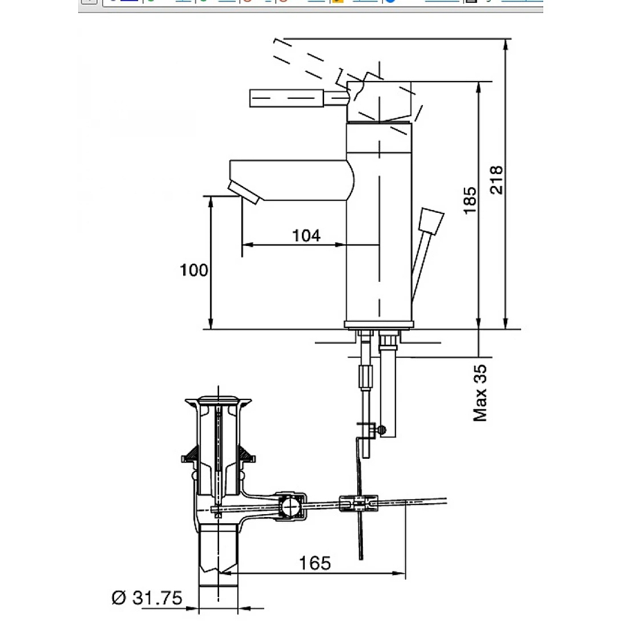 Vòi Chậu Rửa Mặt 1 Lỗ Nóng Lạnh Inax LFV-8000S