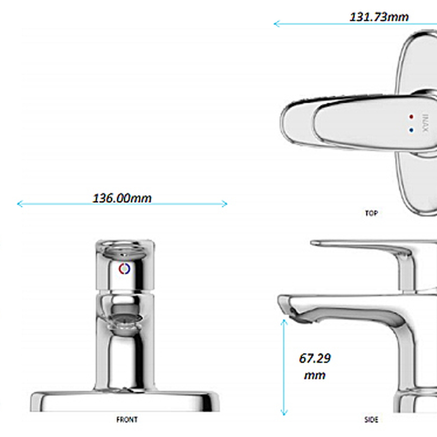 Vòi Chậu Rửa Mặt 2 Chân Nóng Lạnh Inax LFV-1111S