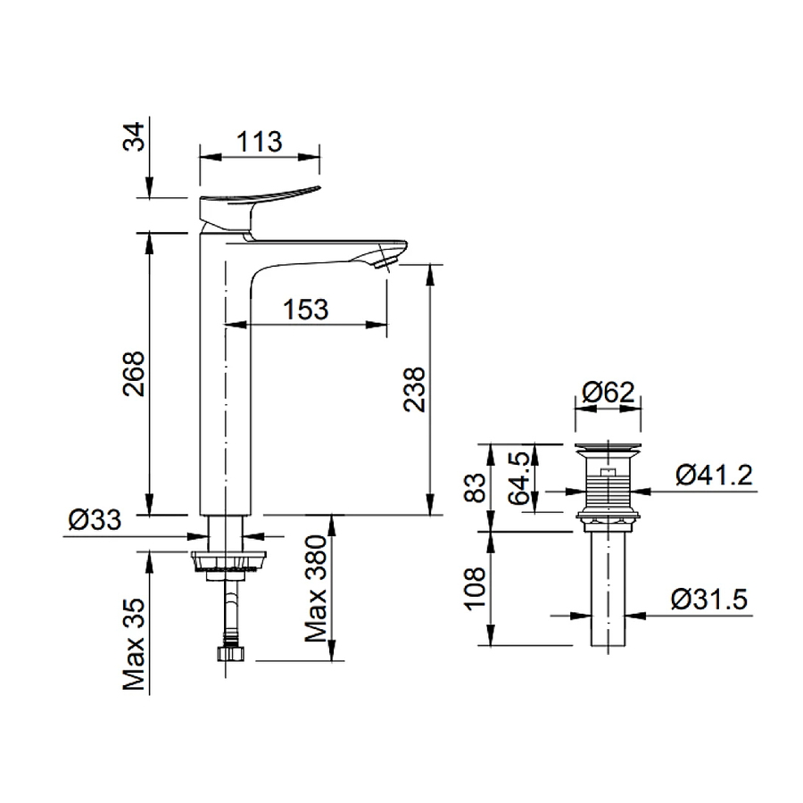 Vòi Chậu Rửa Mặt Inax LFV-502SH
