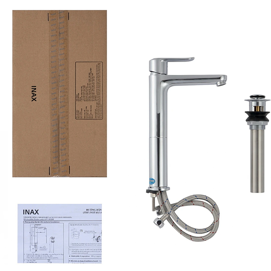 Vòi Chậu Rửa Mặt Thân Cao 1 Lỗ Inax LFV-2012SH