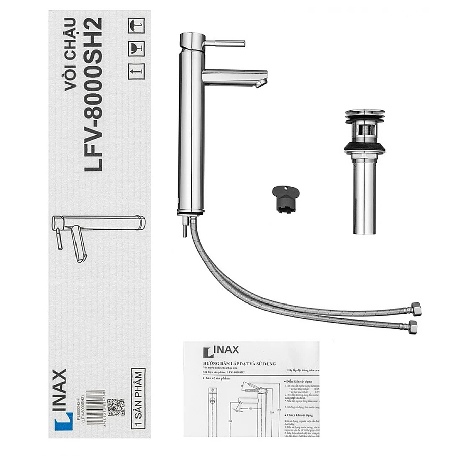 Vòi Chậu Rửa Mặt Thân Cao 1 Lỗ Inax LFV-8000SH2