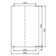 Gương chữ nhật 50x70cm Inax KF-5075VA