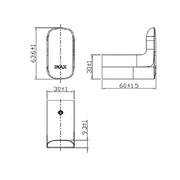 Móc áo đơn Inax KFS-941V
