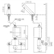 Vòi cảm ứng nóng lạnh dùng pin Inax AMV-300K