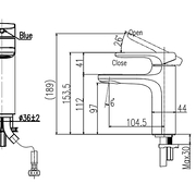 Vòi chậu 1 lỗ rửa mặt nóng lạnh Inax LFV-632S-2 (S400)