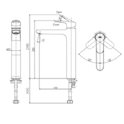 Vòi chậu rửa mặt 1 đường nước lạnh thân cao Inax LFV-22SH