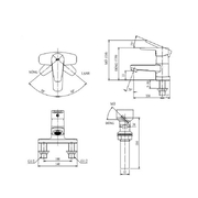 Vòi Chậu Rửa Mặt 2 Chân INAX LFV-1201S-1