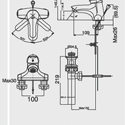 Vòi Chậu Rửa Mặt 3 Lỗ Nóng Lạnh Inax LFV-221S