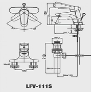 Vòi Chậu Rửa Mặt Nóng Lạnh Inax LFV-111S