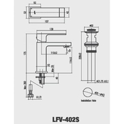 Vòi Chậu Rửa Mặt Nóng Lạnh Inax LFV-402S