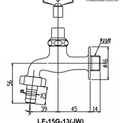 Vòi Gạt Nước Lạnh Treo Tường Inax LF-15G-13(JW)