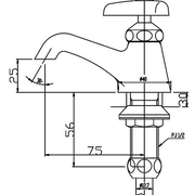 Vòi lavabo 1 đường nước lạnh Inax LF-1P (bỏ mẫu)