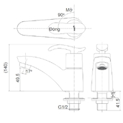 Vòi Lavabo 1 Đường Nước Lạnh Inax LFV-11AP