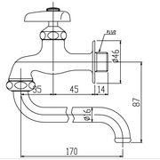 Vòi nước lạnh gắn tường Inax LF-12-13
