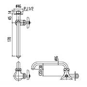 Vòi nước lạnh gắn tường Inax LF-16-13