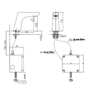 Vòi rửa cảm ứng nóng lạnh dùng pin INAX AMV-50B