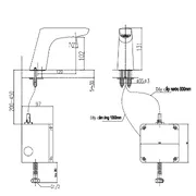 Vòi rửa cảm ứng nóng lạnh dùng pin INAX AMV-50B