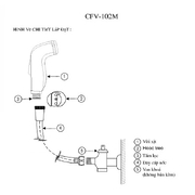 Vòi xịt vệ sinh bằng nhựa Inax CFV-102M 