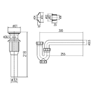 Xi phông thải nhựa Inax A-325PS