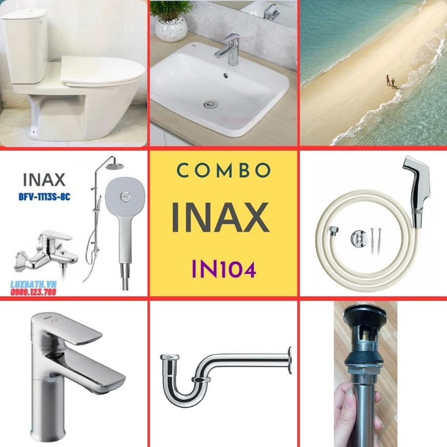 Combo thiết bị vệ sinh Inax IN104 (7182)