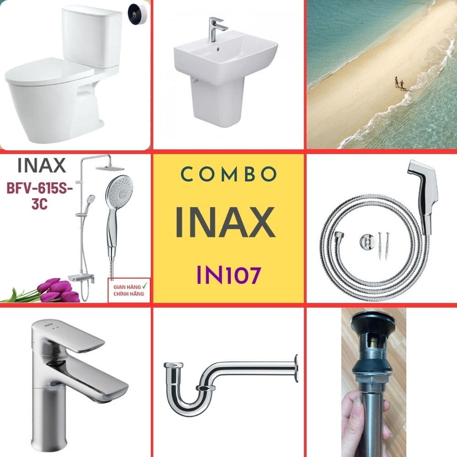 Combo thiết bị vệ sinh Inax IN107 S200 (7179)