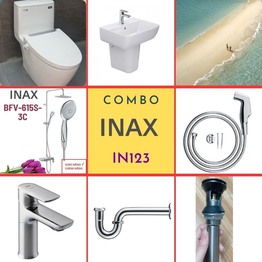 Combo thiết bị vệ sinh Inax IN123 S200 (7163)