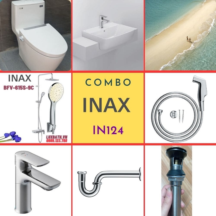 Combo thiết bị vệ sinh Inax IN124 S200 (7162)