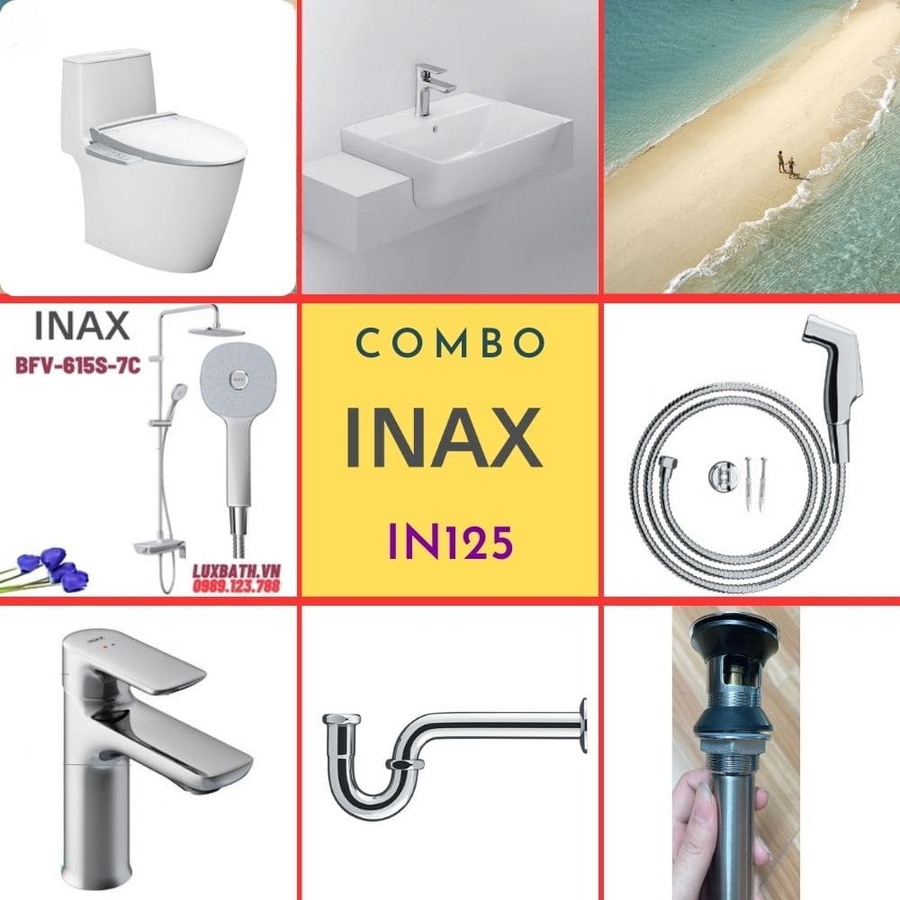 Combo thiết bị vệ sinh Inax IN125 S200 (7161)