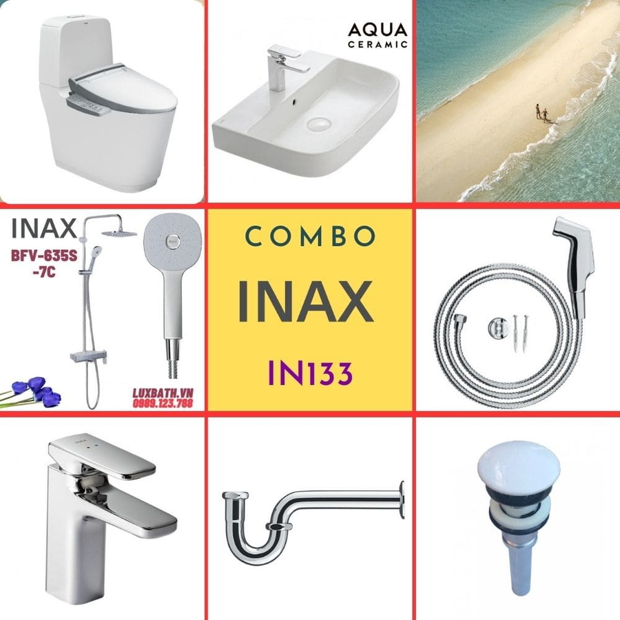 Combo thiết bị vệ sinh Inax IN133 S400 (7153)