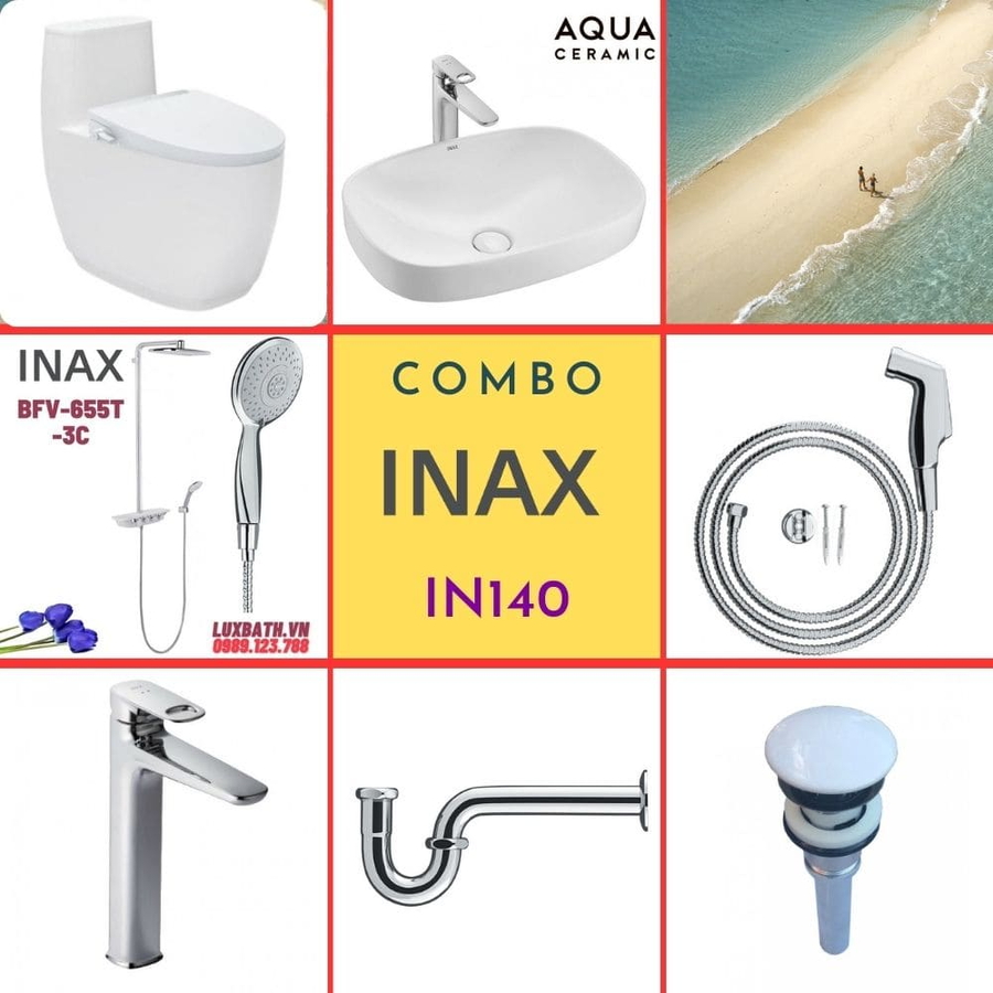 Combo thiết bị vệ sinh Inax IN140 S600 (7146)
