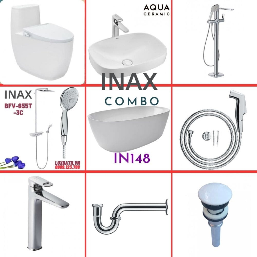 Combo thiết bị vệ sinh Inax IN148 S600 (9127)
