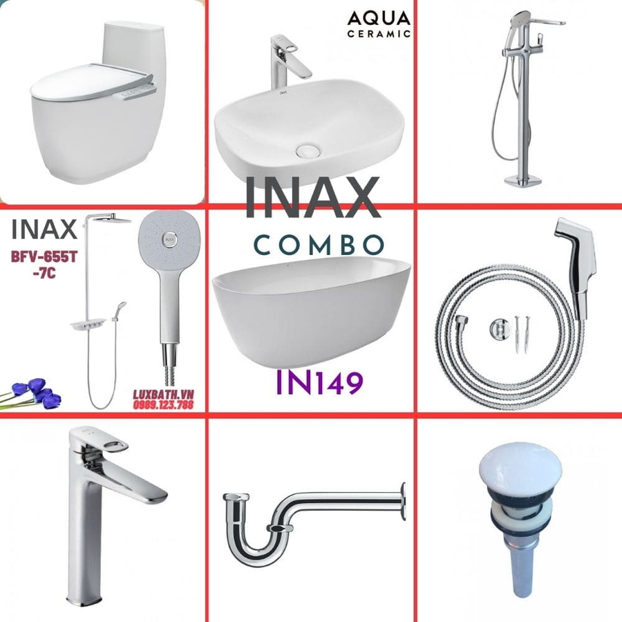 Combo thiết bị vệ sinh Inax IN149 S600 (9126)