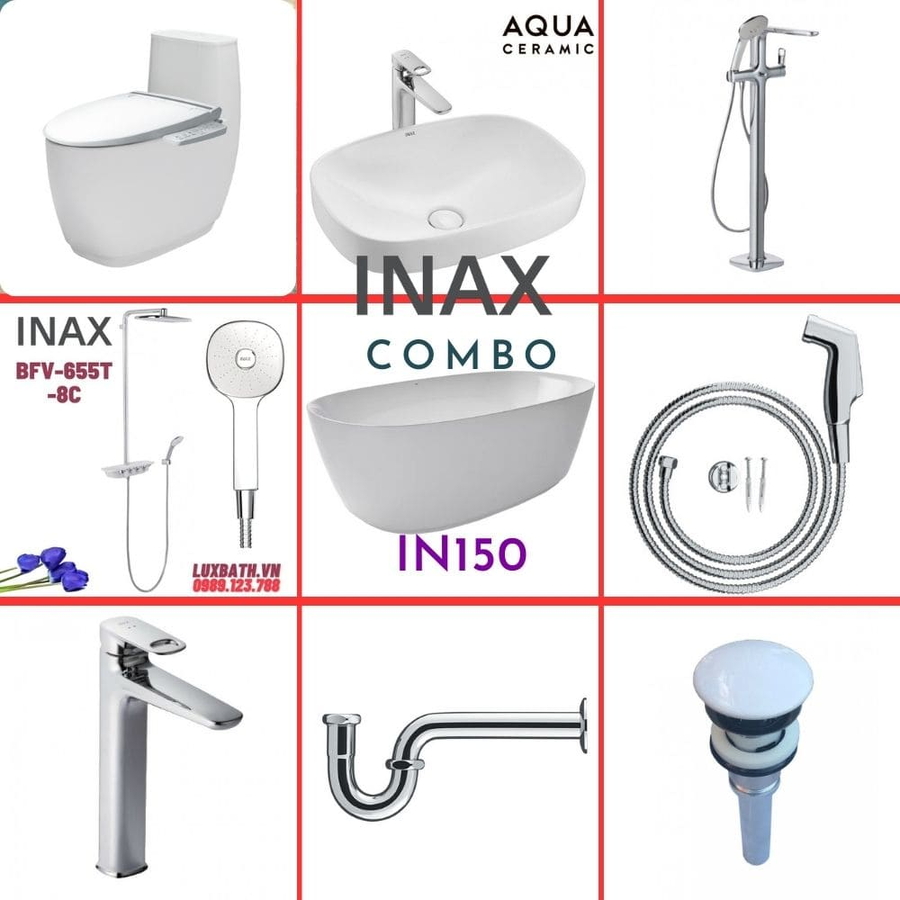 Combo thiết bị vệ sinh Inax IN150 S600 (9125)