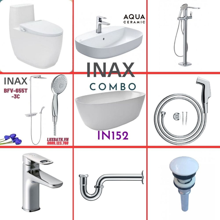Combo thiết bị vệ sinh Inax IN152 S600 (9123)