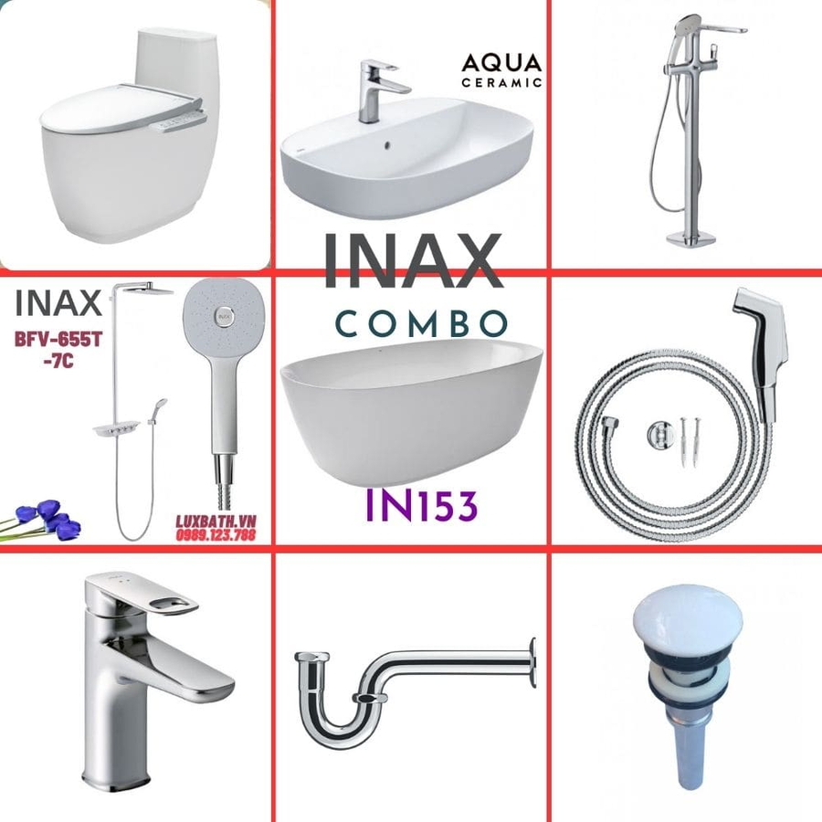 Combo thiết bị vệ sinh Inax IN153 S600 (9122)