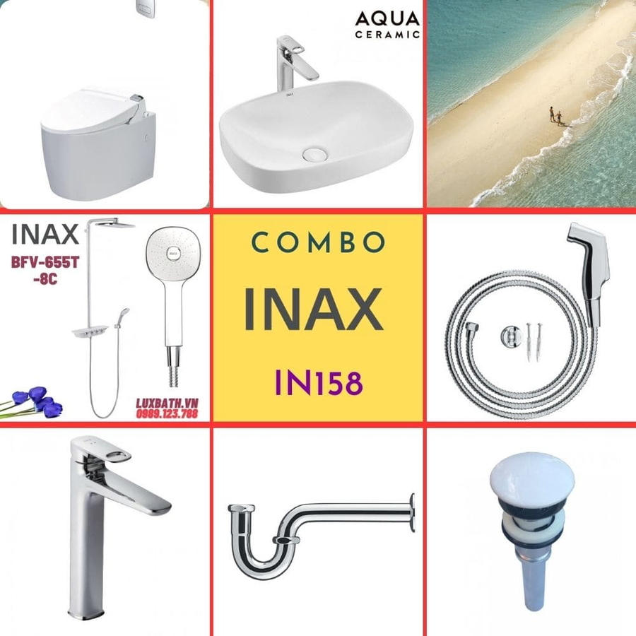 Combo thiết bị vệ sinh Inax IN158 S600 (7136)