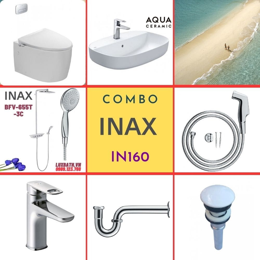 Combo thiết bị vệ sinh Inax IN160 S600 (7134)