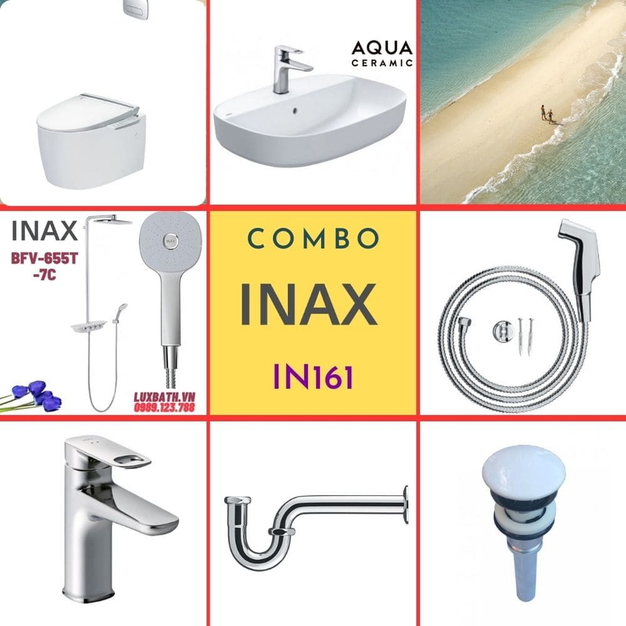 Combo thiết bị vệ sinh Inax IN161 S600 (7133)