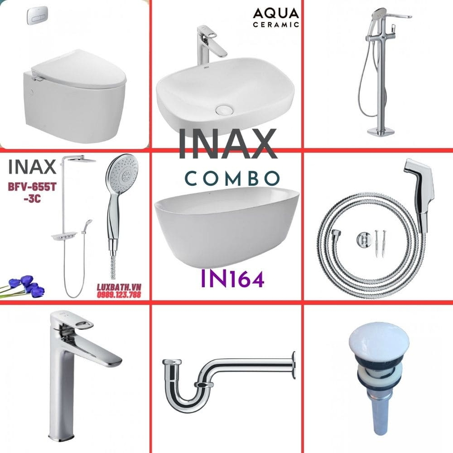 Combo thiết bị vệ sinh Inax IN164 S600 (9119)