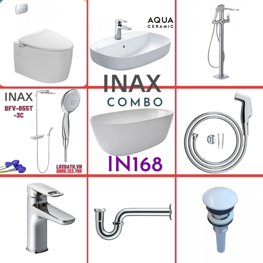 Combo thiết bị vệ sinh Inax IN168 S600 (9115)