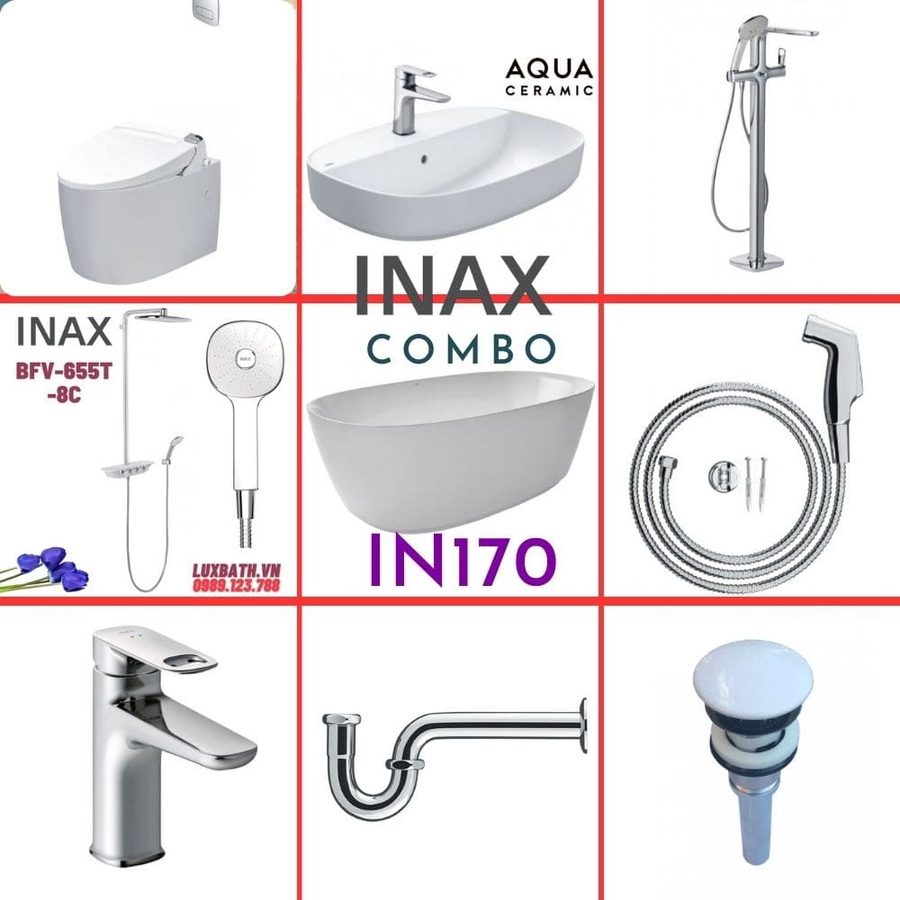 Combo thiết bị vệ sinh Inax IN170 S600 (9113)